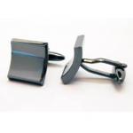 Gunmetal Designer Concave Deluxe Wave Cufflinks.jpg